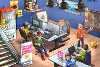 draw isometric illustration for you