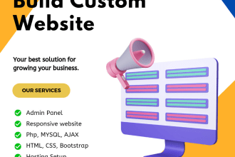 create your website in PHP , mysql,  bootstrap, HTML, CSS