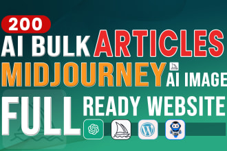 create ai bulk articles with midjourney image for any niche