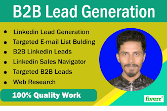 do targeted b2b lead generation, linkedin leads and prospect email list building
