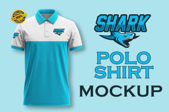 create professional polo shirt design and mockup