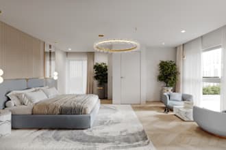 create photorealistic 3d rendering bedroom