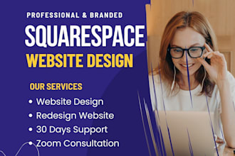 create squarespace website design and development