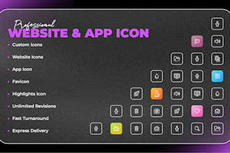 make custom icons design set for instagram highlights and website