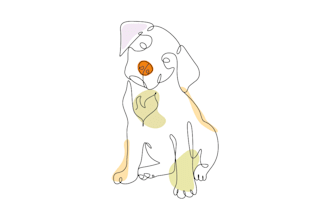 create continuous one line art illustration of your pet in 24 hours
