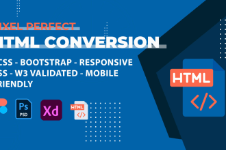 convert xd to html with bootstrap responsive website