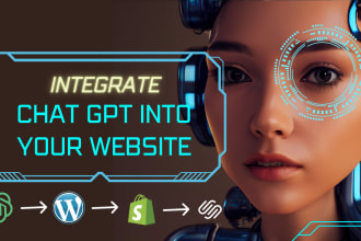 integrate chat gpt API into wordpress, squarespace and shopify website