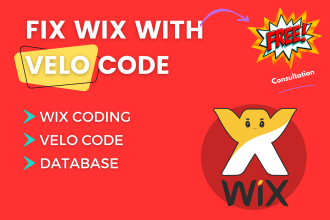 use wix velo, wix coding and database to fix or customize wix site