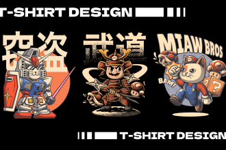 create vector retro design for your t shirt merchandise
