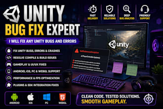 fix unity bugs, errors and crashes