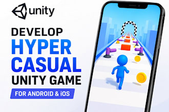 develop a hyper casual unity game for android and ios