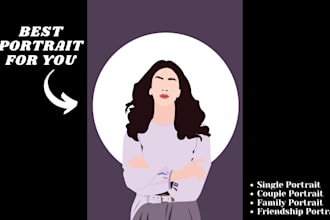 draw faceless minimalist vector portrait from your photo