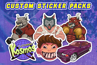 draw aesthetic sticker illustrations for all your needs