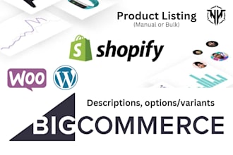 upload or migrate data to shopify bigcommerce woocommerce volusion
