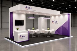 design trade show booth, exhibition booth, exhibition stand and kiosk