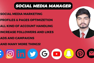 be your social media marketing manager and account handler
