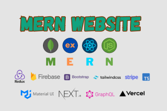 design and develop mern stack website frontend and backend