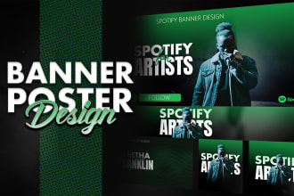 do spotify banner, album cover, thumbnail, and poster design