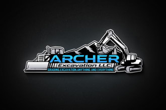 do real estate, construction, bulldozer, excavation, transport, trucking logo