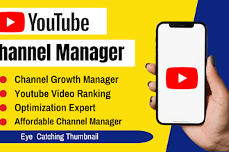 be your youtube video SEO and channel growth manager for organic video ranking