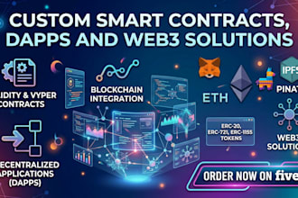 develop custom smart contracts, dapps and web3 solutions