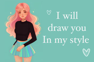 Big Deals! draw you in cute cartoon style, disney style portrait