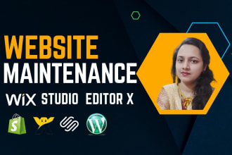 update support and manage wix squarespace editor x shopify wordpress website