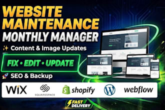 design, update, support or manage your wix websites