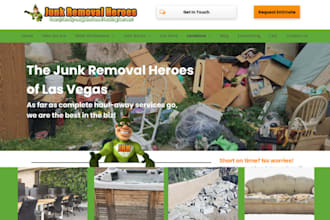 design junk removal website dumpster website cleaning website