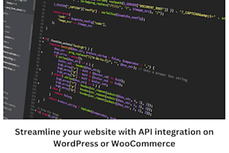 custom API integration for your wordpress or woocommerce website