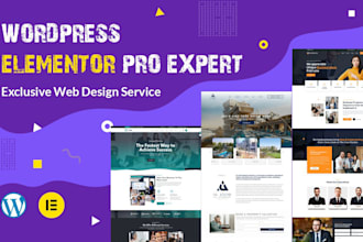 design, redesign wordpress elementor pro responsive website for your business