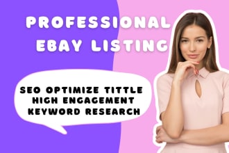 do ebay listing, ebay optimization, ebay SEO