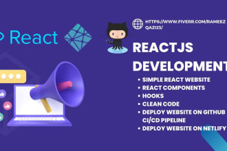 create simple responsive react js website hosting with netlify github