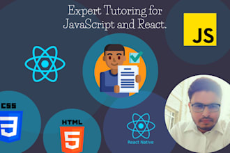 expert javascript and react tutor with assignments