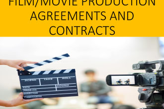draft music, film and entertainment contracts and agreements