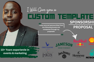 give you a sponsorship proposal template
