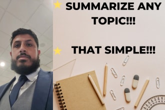 create summary for any book essay video audio