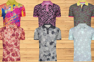create print pattern golf polo t shirt design and mockup for you