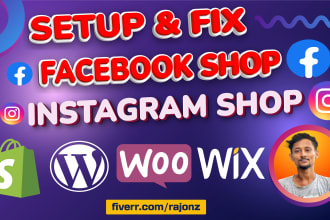 enable facebook shop instagram shopping integrate shopify, wix, etsy store