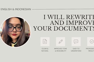 rewrite and improve your english or indonesian texts