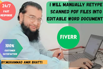 do manually retype scanned PDF files into editable word doc