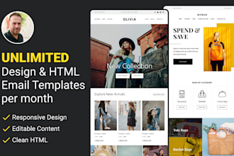 design a set of HTML email templates and newsletters