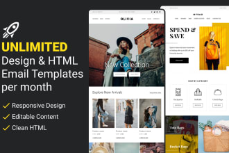 design HTML email templates and newsletters