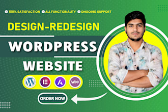 build, create, design, redesign, wordpress website or website development
