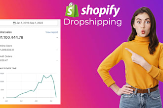 build a shopify website or shopify dropshipping store