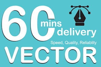 redraw your logo or image any type in 60 minutes