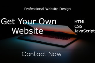 create responsive static website design with html, css