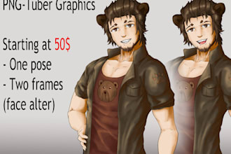 draw your vtuber png character graphics