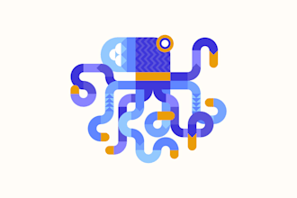 create unique geometric illustration for your project