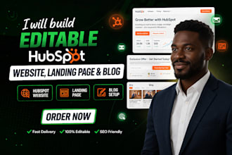 build hubspot website, landing page and blog